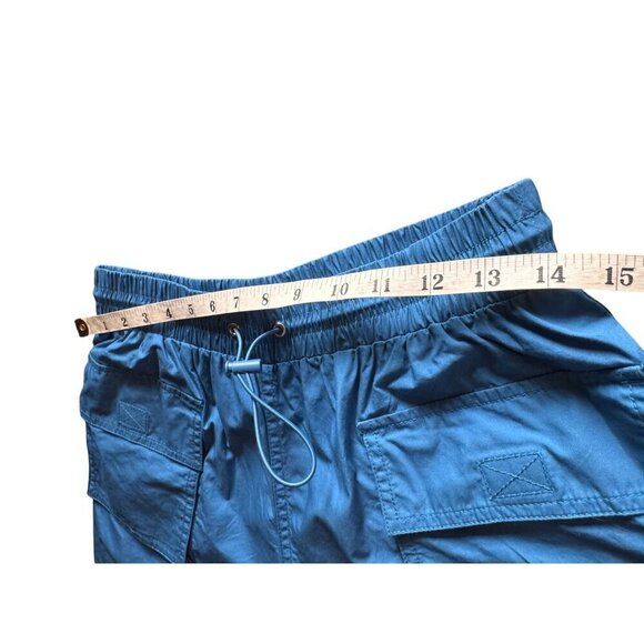 BP Women's Blue Elastic Waist Drawstring  Cargo Shorts Size Small - Picture 5 of 7
